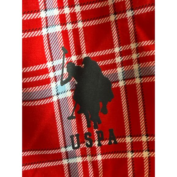 US Polo ASSN. Red Plaid Swim Trunks, boys 24 months - Picture 3 of 10